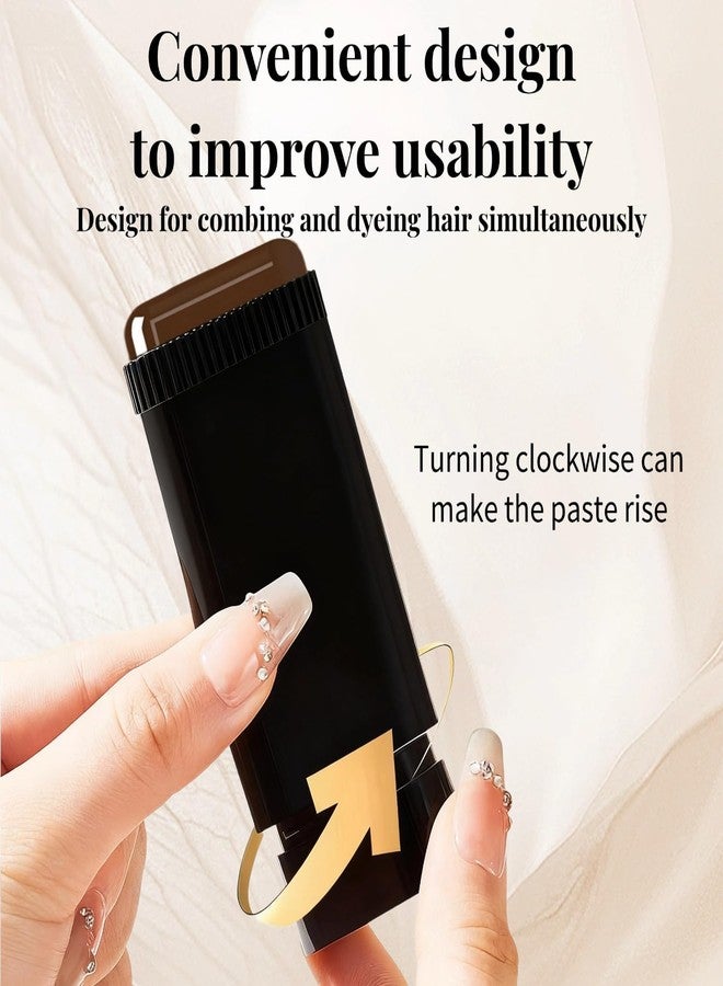 FHH Safe and Convenient Comb Hair Dye Stick, White Hair Cover Stick, 2-in-1 Convenient Instant Dyeing, Waterproof and Sweat Proof, Quick Root Dressing (Black Brown) d - Image 3